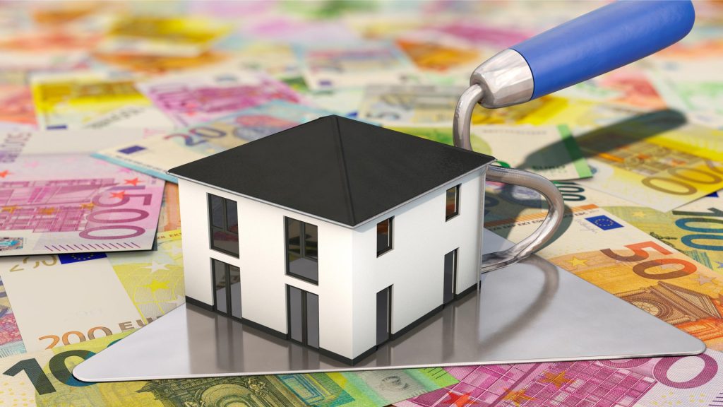 Haus auf Geldscheinen